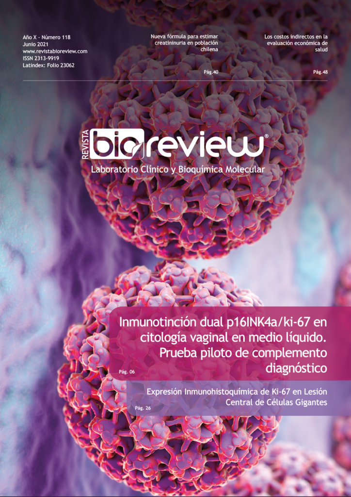 Inmunotinción dual p16INK4a/ki-67 en citología vaginal en medio líquido.